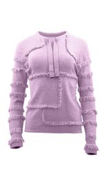 Passioni Strickpullover mit Fransendetails günstig online kaufen