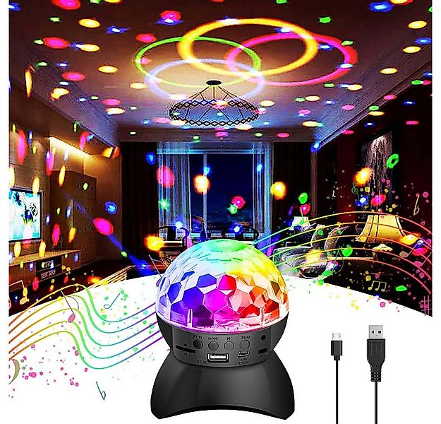 MUPOO LED Discolicht Tischleuchte RGB LED Discolicht Partylicht, Bluetooth günstig online kaufen