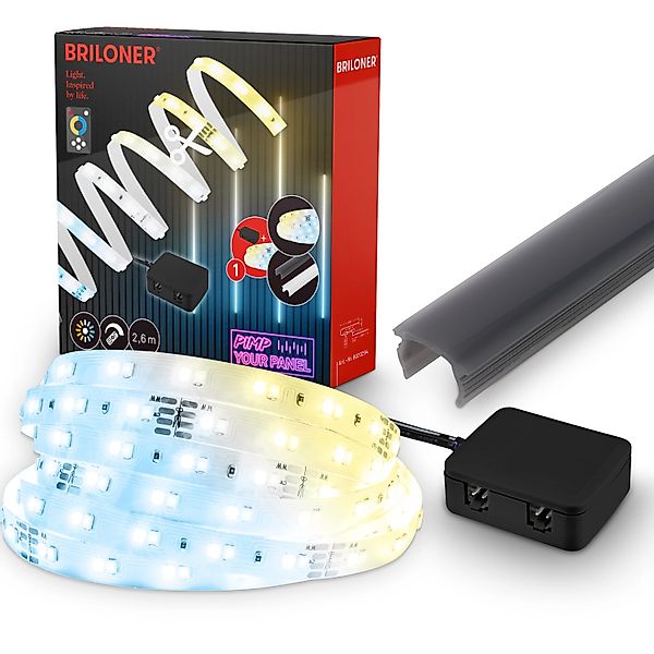 Briloner LED Band Pimp your Panel Starter-Set Dimmbar CCT 2,6 m günstig online kaufen