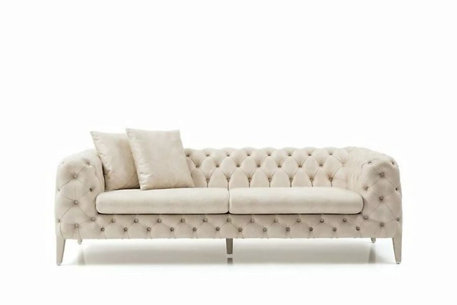 JVmoebel 4-Sitzer Wohnzimmer Weißer Viersitzer Designer Luxus Sofa 4-Sitzer günstig online kaufen
