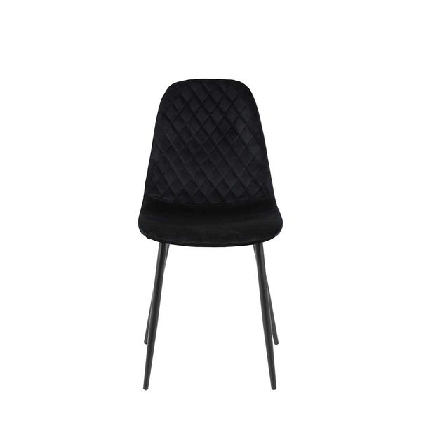 Polsterstühle in Schwarz Samt Metallgestell (Set) günstig online kaufen