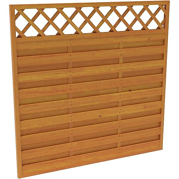 Sichtschutzzaun-Element Country Pinienfarben,asiert 180 x 180 cm günstig online kaufen