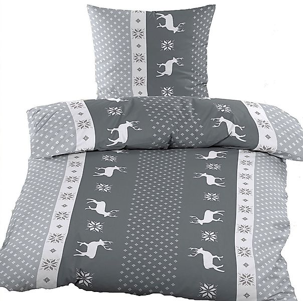 KH-Haushaltshandel Bettwäsche Biber Winter Bettwäsche 2x(135 günstig online kaufen