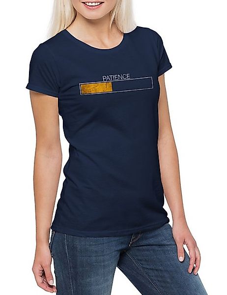 Urban Backwoods Print-Shirt Patience Damen T-Shirt Please Wait Ladebalken L günstig online kaufen