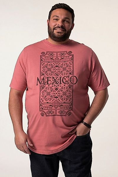Men Plus T-Shirt Men+ T-Shirt Halbarm Frontdruck Vintage Look günstig online kaufen