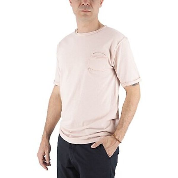 Devid Label  T-Shirts & Poloshirts Rosa Flammen-Taschen-T-Shirt günstig online kaufen