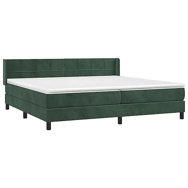 vidaXL Boxspringbett mit Matratze Dunkelgrün 200x200 cm Samt 3130982 günstig online kaufen