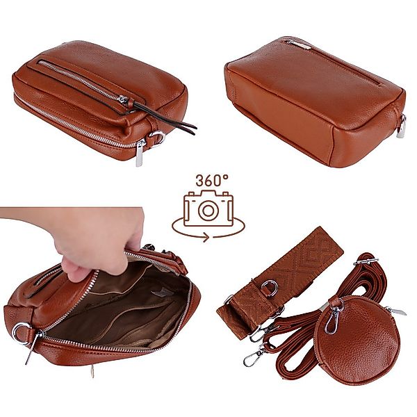 MIRROSI Umhängetasche Damen, Veganleder Crossbody Tasche günstig online kaufen