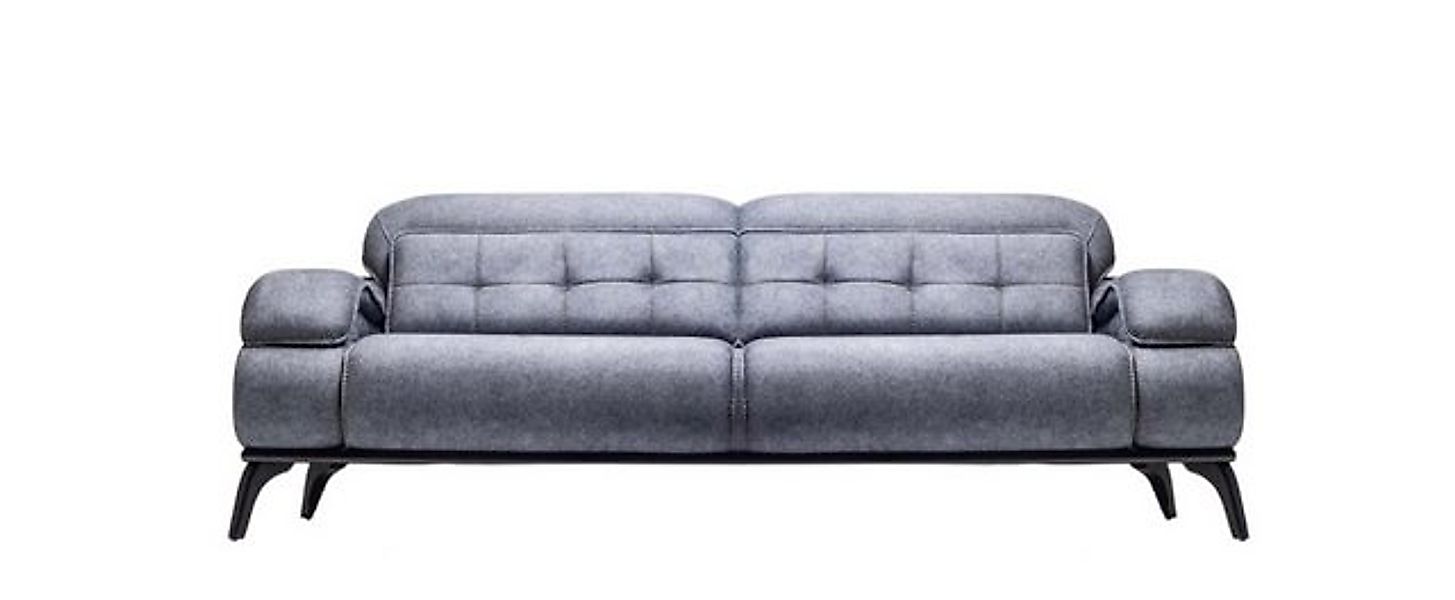 Xlmoebel Sofa Modernes blau gefärbtes Stoffsofa mit Platz für drei Personen günstig online kaufen