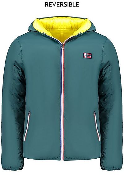 NORWAY 1963 Outdoorjacke Wendbare Herrenjacke Grün/Gelb mit Kapuze und Tasc günstig online kaufen