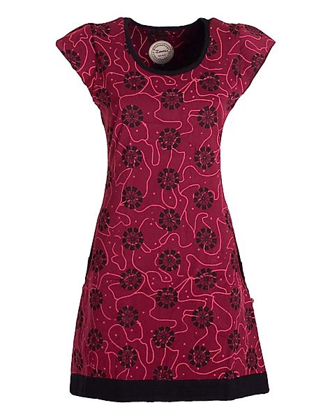 Vishes Tunikakleid Damen kurzarm Longshirt-Kleid Mini-Kleid günstig online kaufen