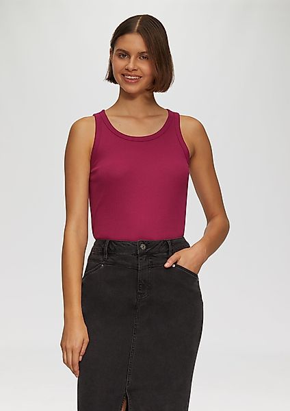 s.Oliver Shirttop Geripptes Tanktop aus Baumwollstretch günstig online kaufen