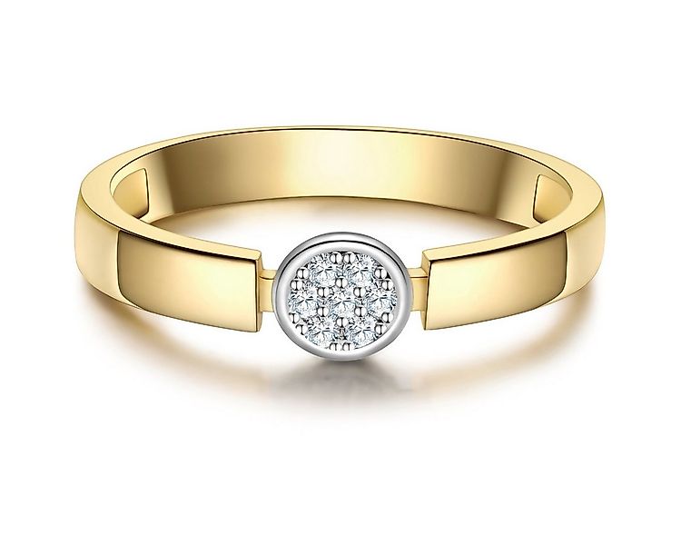 Rafaela Donata Silberring gelbgold, mit Zirkonia günstig online kaufen