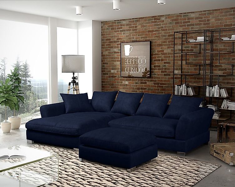 Fun Möbel Ecksofa TIZIAN in Stoff günstig online kaufen