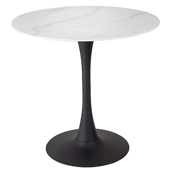 riess-ambiente Esstisch LYON Ø80cm weiß-grau / günstig online kaufen