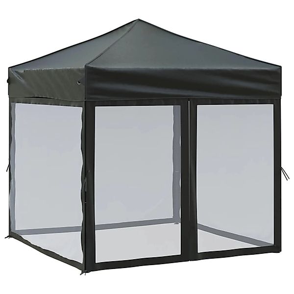 vidaXL Partyzelt Faltbar mit Seitenwänden Schwarz 2x2 m günstig online kaufen