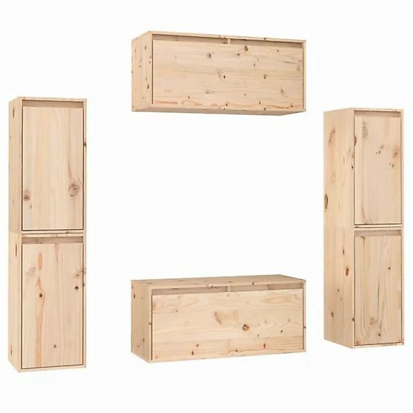 vidaXL TV-Schrank TV-Schränke 6 Stk Massivholz Kiefer Lowboard Lowboard günstig online kaufen