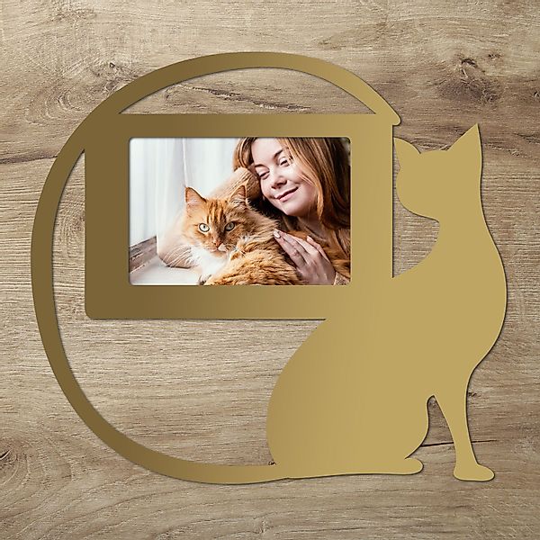 Namofactur Bilderrahmen Katze Fotorahmen aus Holz, günstig online kaufen