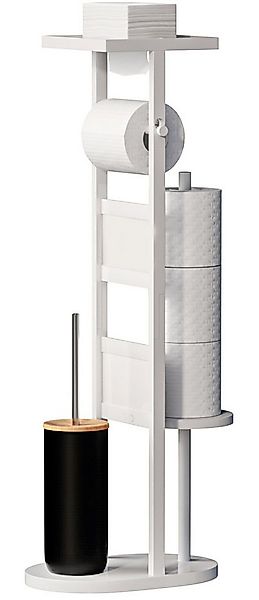 Yorbay WC-Garnitur Toilettenpapierhalter stehend aus Bambus, (WC-Bürstenhal günstig online kaufen