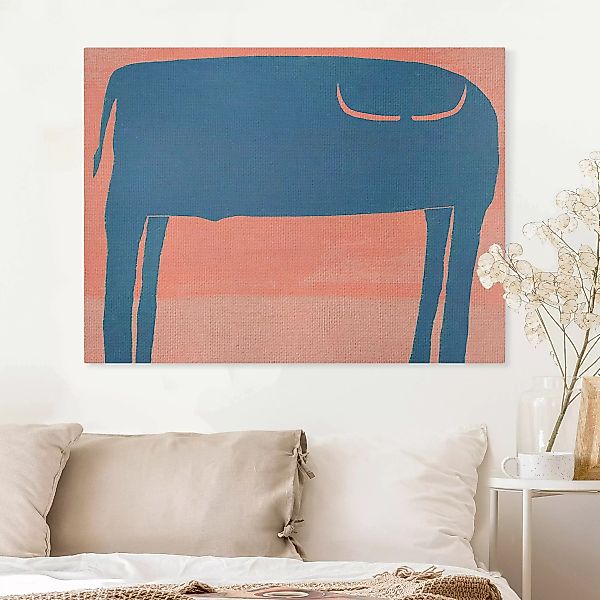 Leinwandbild Blauer Stier günstig online kaufen