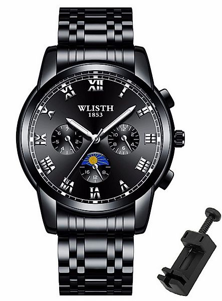 ibettertec Quarzuhr Quarzuhr Armbanduhr Edelstahl Herren Uhr, Multifunktion günstig online kaufen