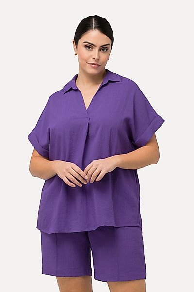 Ulla Popken Tunika Bluse Rücken-Knöpfe Oversized günstig online kaufen