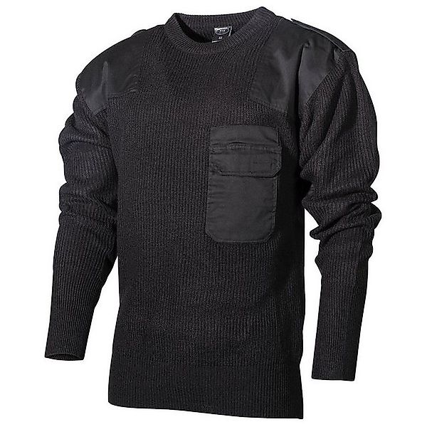 MFH Rundhalspullover Bundeswehr Pullover, mit Brusttasche, schwarz günstig online kaufen