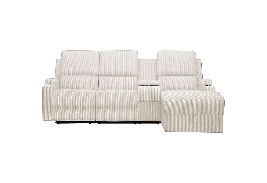 OTTO home Ecksofa NAPORI Multimediasofa, 3er Kinosessel XXL, L-Form, Cord, günstig online kaufen