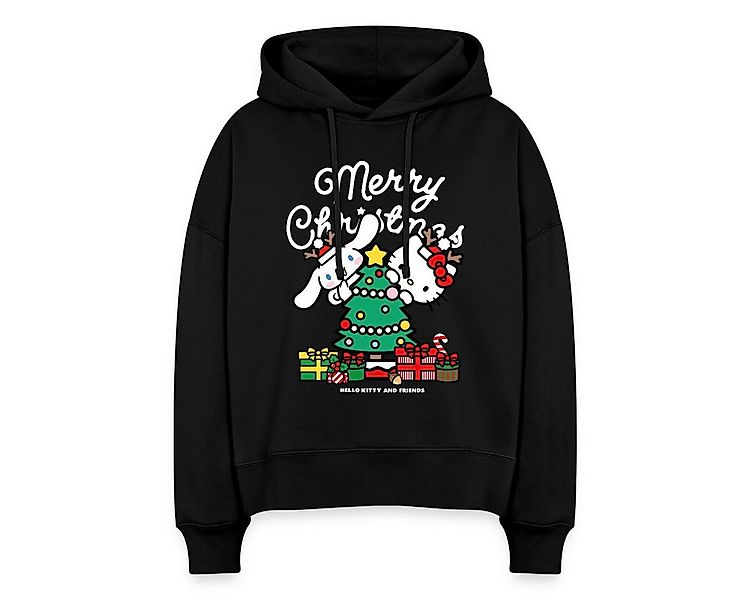 Spreadshirt Hoodie Hello Kitty Und Cinnamoroll Weihnachten Frauen Boxy Orga günstig online kaufen
