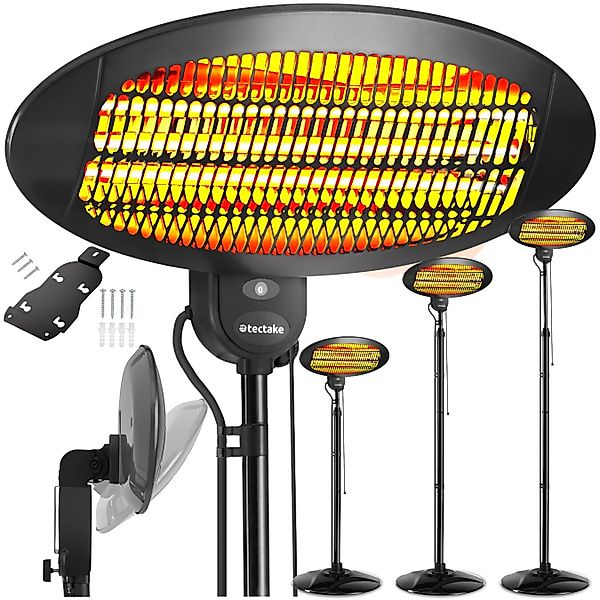 tectake Infrarotstrahler Infrarotheizstrahler, 3 Leistungsstufen, 650, günstig online kaufen
