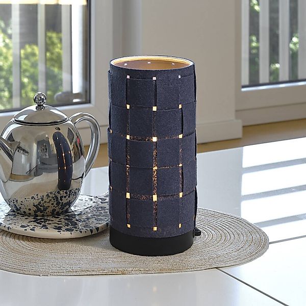 OSRAM Tischlampe Decor Felt Weaving Tube, grau, Filz, E14 günstig online kaufen