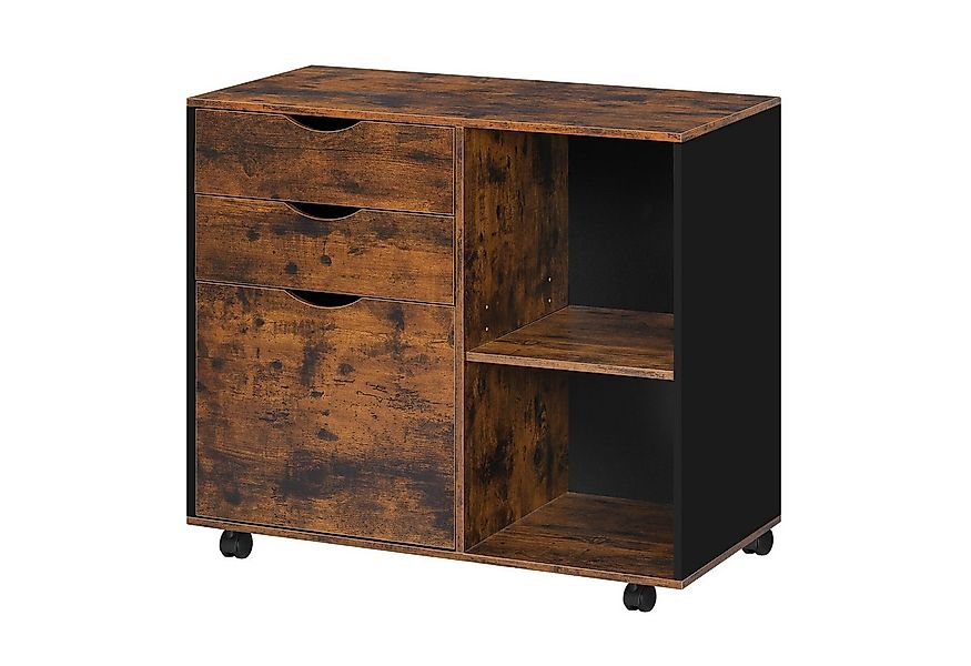 Woltu Rollcontainer, Aktenschrank mit 3 Schubladen, 5 Rollen, Büroschrank günstig online kaufen