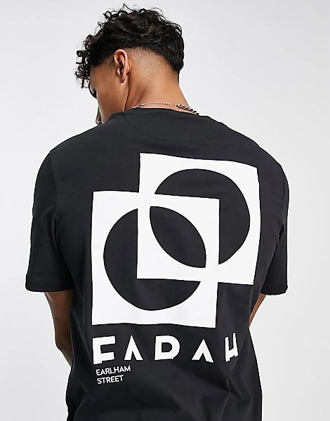 Farah – Heads – T-Shirt in Schwarz mit Grafikprint günstig online kaufen