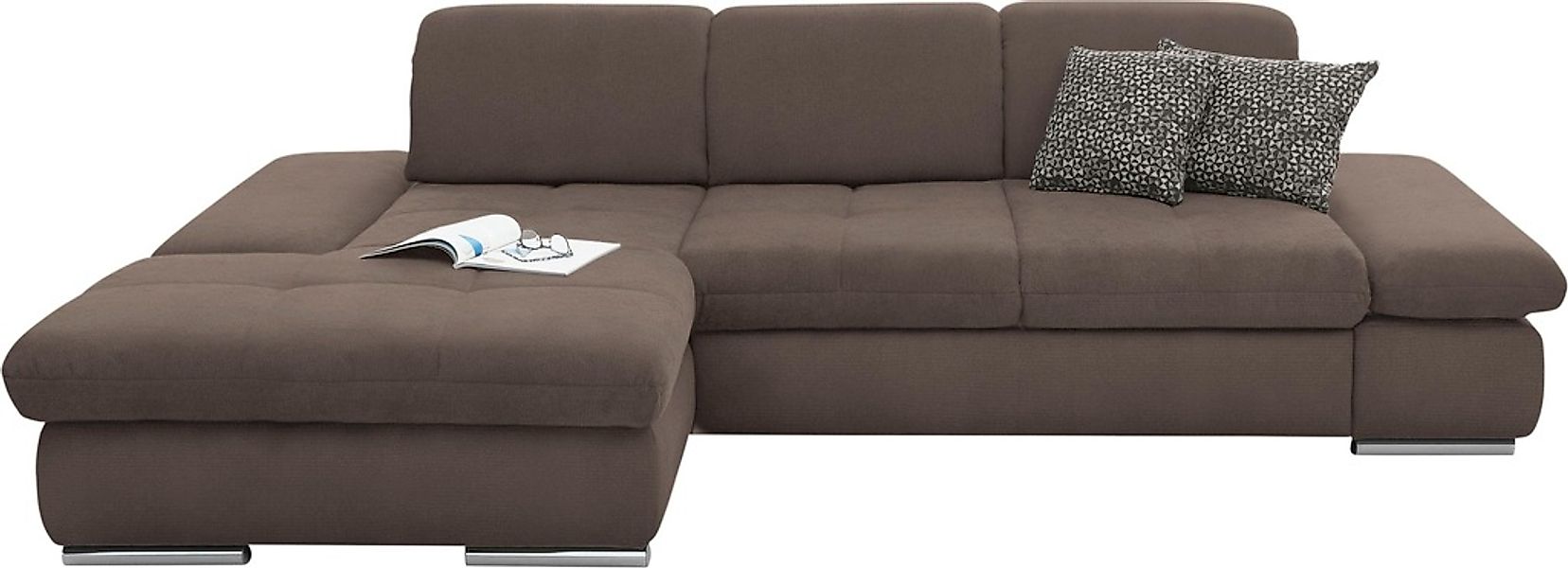 set one by Musterring Ecksofa »SO4100 V« mit verstellbaren Kopfteilen, wahl günstig online kaufen