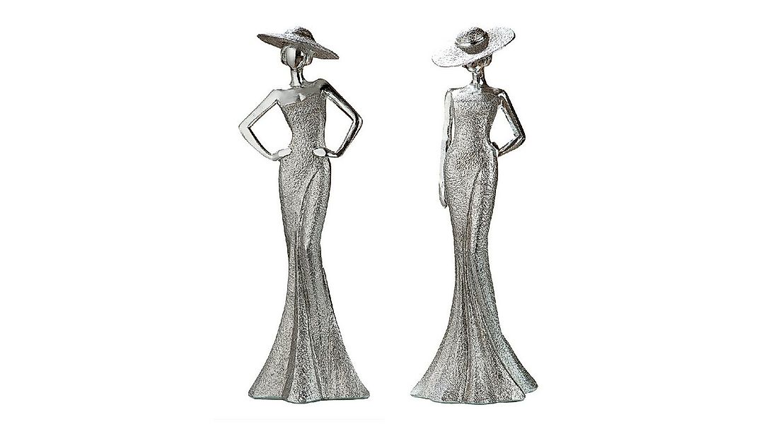 GILDE Dekofigur 2er-Set Lady Diva silber günstig online kaufen