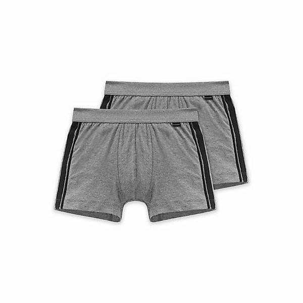 Schiesser Herren Short 2 Stück Bluebird Cotton Stretch Shorts - Grau/Grey günstig online kaufen