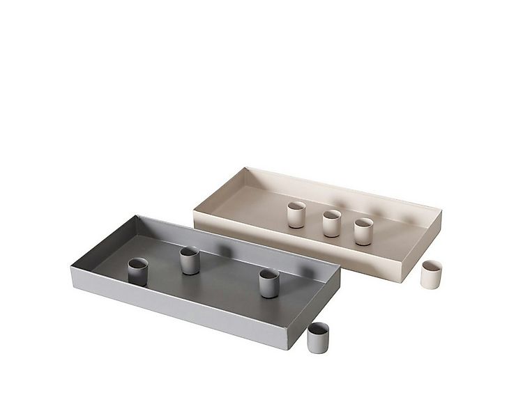 BOLTZE Kerzenleuchter Margo Kerzenleuchter grau 30cm sortiert (1 Stück) günstig online kaufen