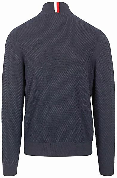 Tommy Hilfiger Half Zip Pullover Struktur Navy - Größe L günstig online kaufen