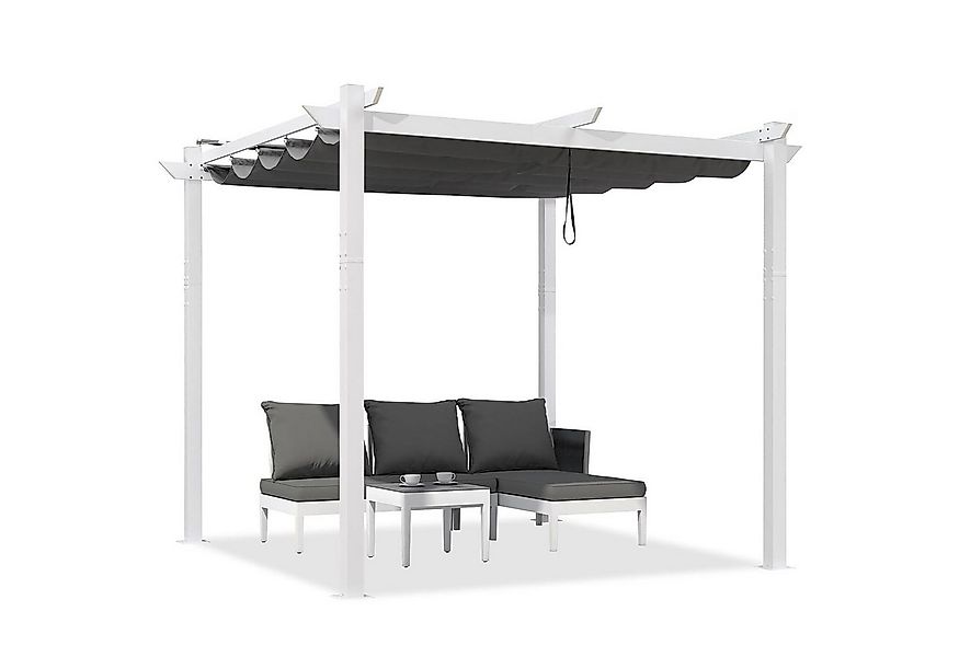 PURPLE LEAF Pergola 3 x 4 m Pavillon mit Schiebedach Aluminium Wasserdicht, günstig online kaufen