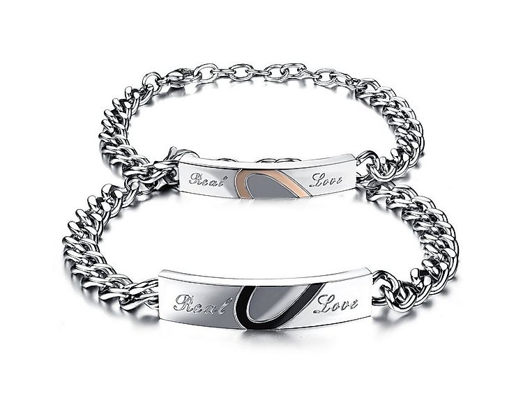 Kim Johanson Armband Set Real Love (Set, 2-tlg), Pärchen Schmuck mit Herz günstig online kaufen