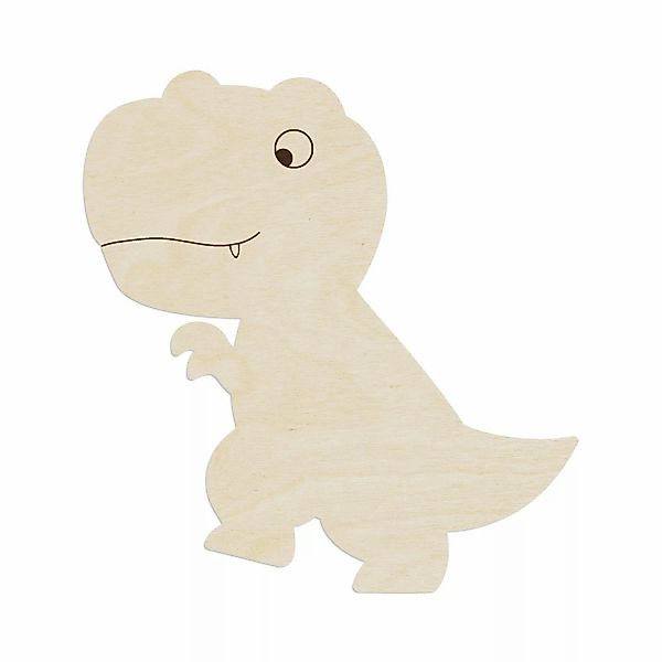 WANDStyle Wanddeko aus Holz Dino T-Rex 56,8 x 60 cm in der Farbe Pappel günstig online kaufen