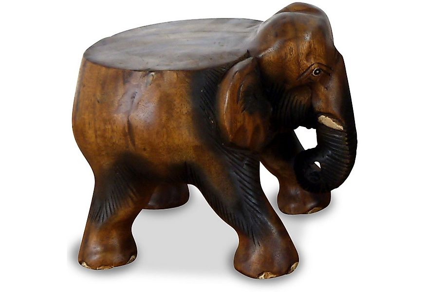 livasia Dekofigur Holzelefant mit Ablage, Hocker, Podest, Beistelltisch (20 günstig online kaufen