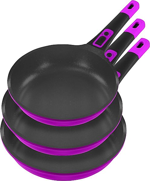 KING Pfannen-Set ""Click-Grip Xylan Plus Silver Diamond"" Aluminiumguss Set günstig online kaufen