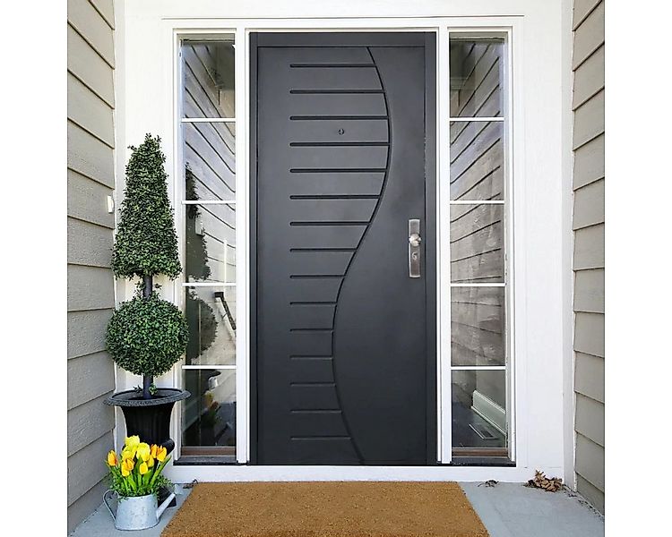 Habee Haustür Sicherheitstür Loreley mit Wellen-Design Anthrazit günstig online kaufen