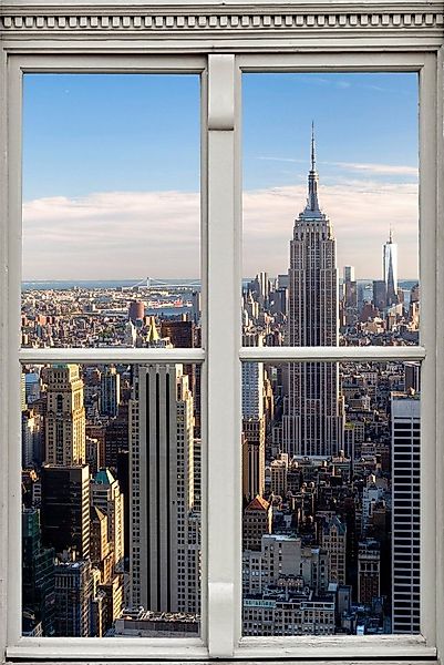 queence Wandsticker New York, Wandsticker, Wandbild, selbstklebend, 3D, Fen günstig online kaufen