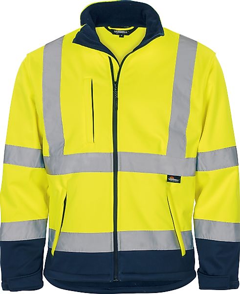vizwell Softshelljacke Warnschutz Sicherheitsjacke orange gelb günstig online kaufen