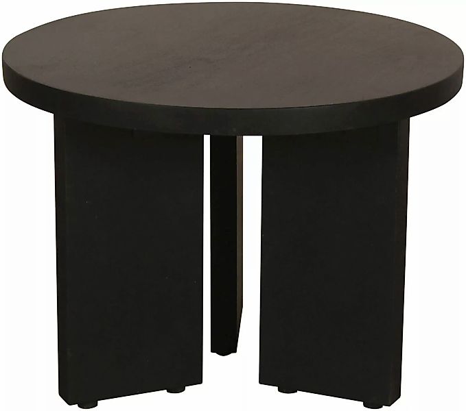 byLIVING Couchtisch "Round", (1 St.), aus 2,5cm starkem Massivholz schwarz, günstig online kaufen