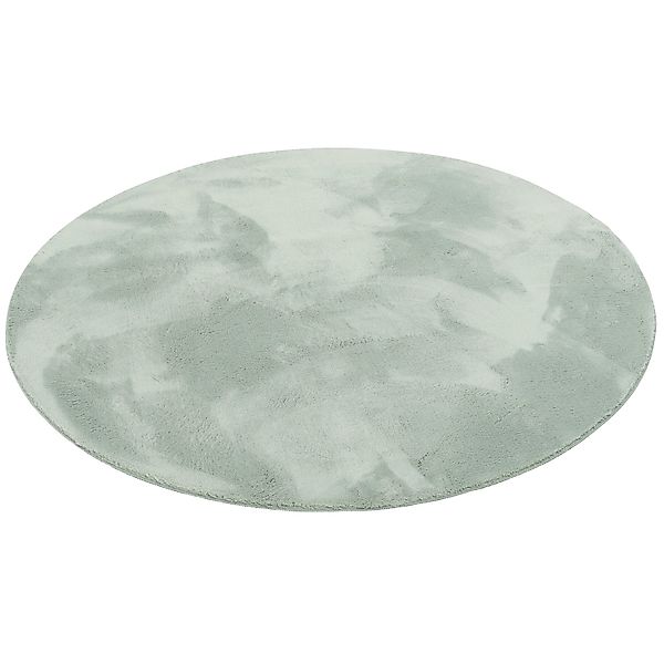 Pergamon Luxus Super Soft Fellteppich Pearl Rund Grün 200x200cm günstig online kaufen
