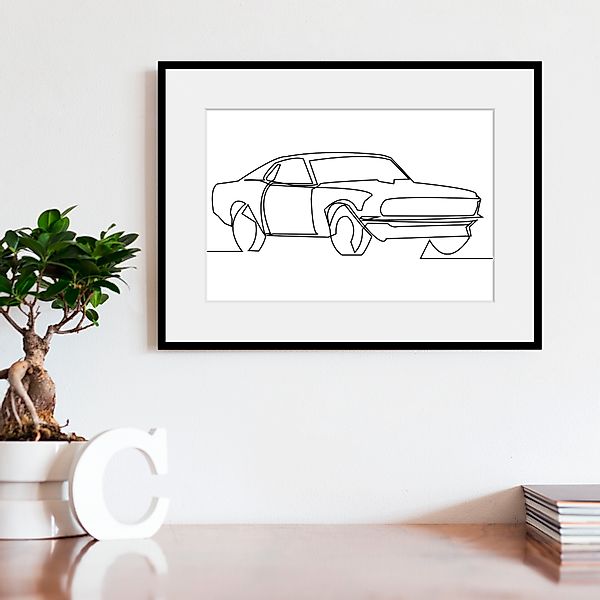 queence Bild »Shotgun« Auto   Fahrzeuge   Kunst   Schwarz-Weiß 1 Stk. tlg. günstig online kaufen