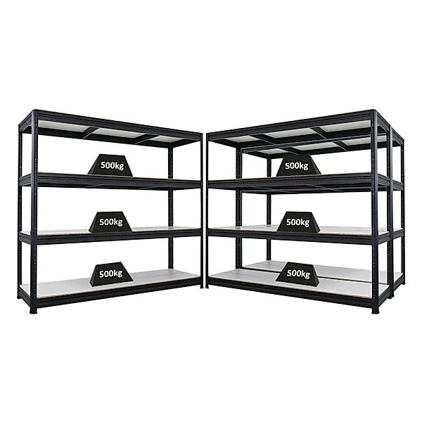 PROREGAL Mega Deal 3x Schwerlastregal Dino HxBxT 180x200x60cm 4 Melamin-Ebe günstig online kaufen